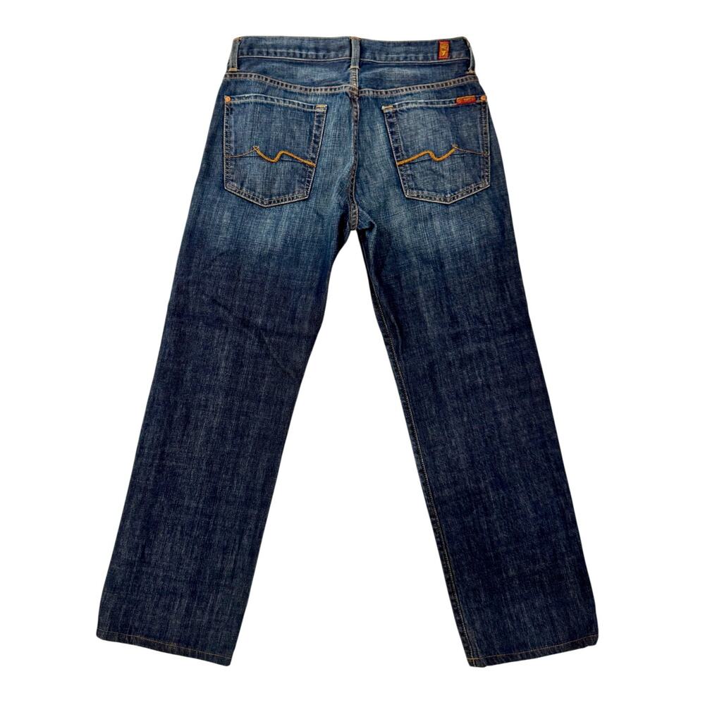 7 For All Mankind Relaxed Jeans Men's 33 Medium Wash Button Fly 100% Cotton Y2K